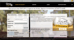 Desktop Screenshot of century21-alizes-ustaritz.com