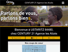 Tablet Screenshot of century21-alizes-ustaritz.com